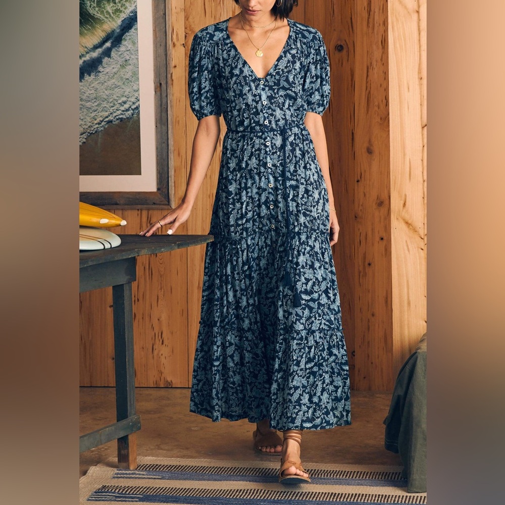 NWT Faherty Orinda Maxi Dress